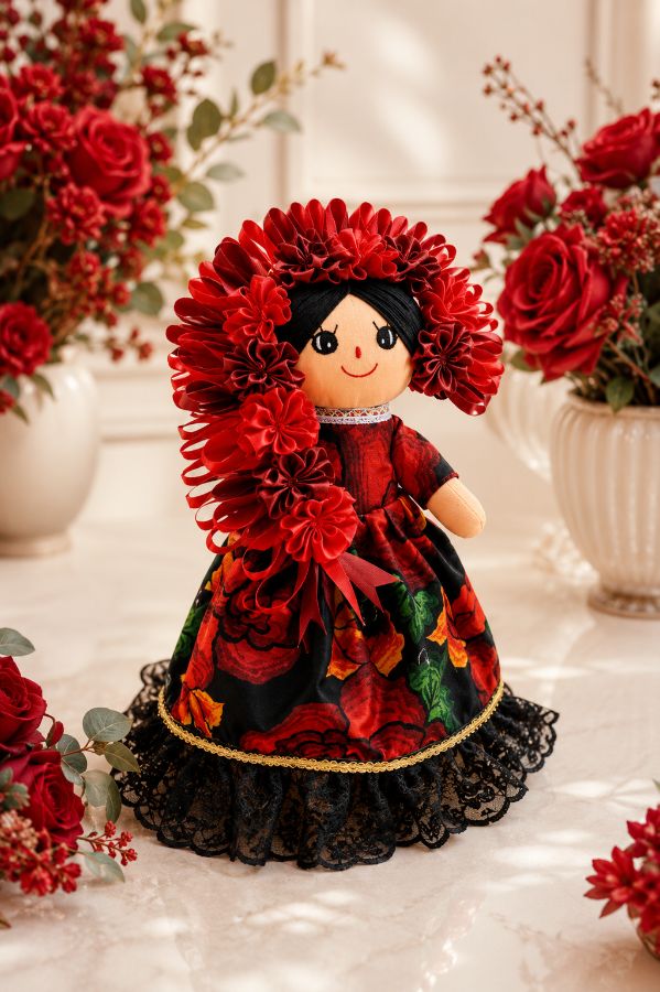 Lele Roja Flores. 30cm